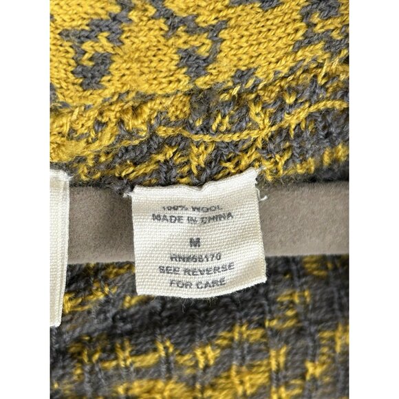 Anthropologie  Moth Women’s Medium 100% Wool Jacquard "Scarf Tied Cardigan" - Picture 3 of 11